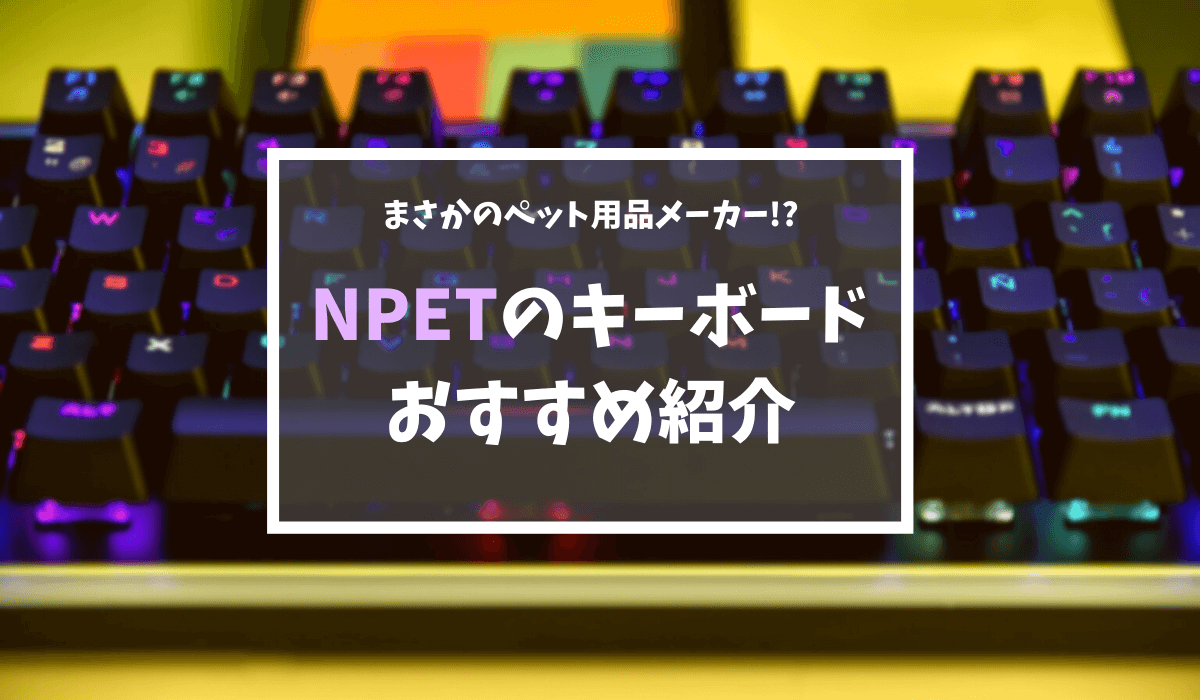 Npetのキーボードおすすめ3つ紹介 格安の日本語配列ゲーミングキーボード Eスポーツをはじめよう
