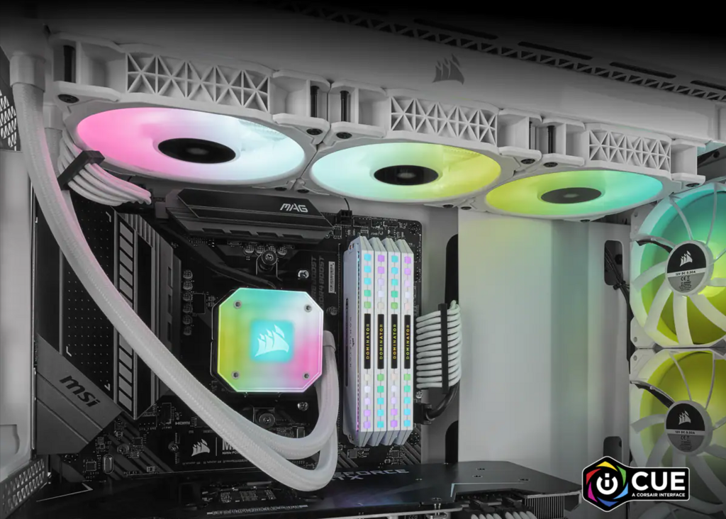 お得】 CPUクーラー CPU冷却ファン 白 簡易水冷 240mm LEDライト RGB